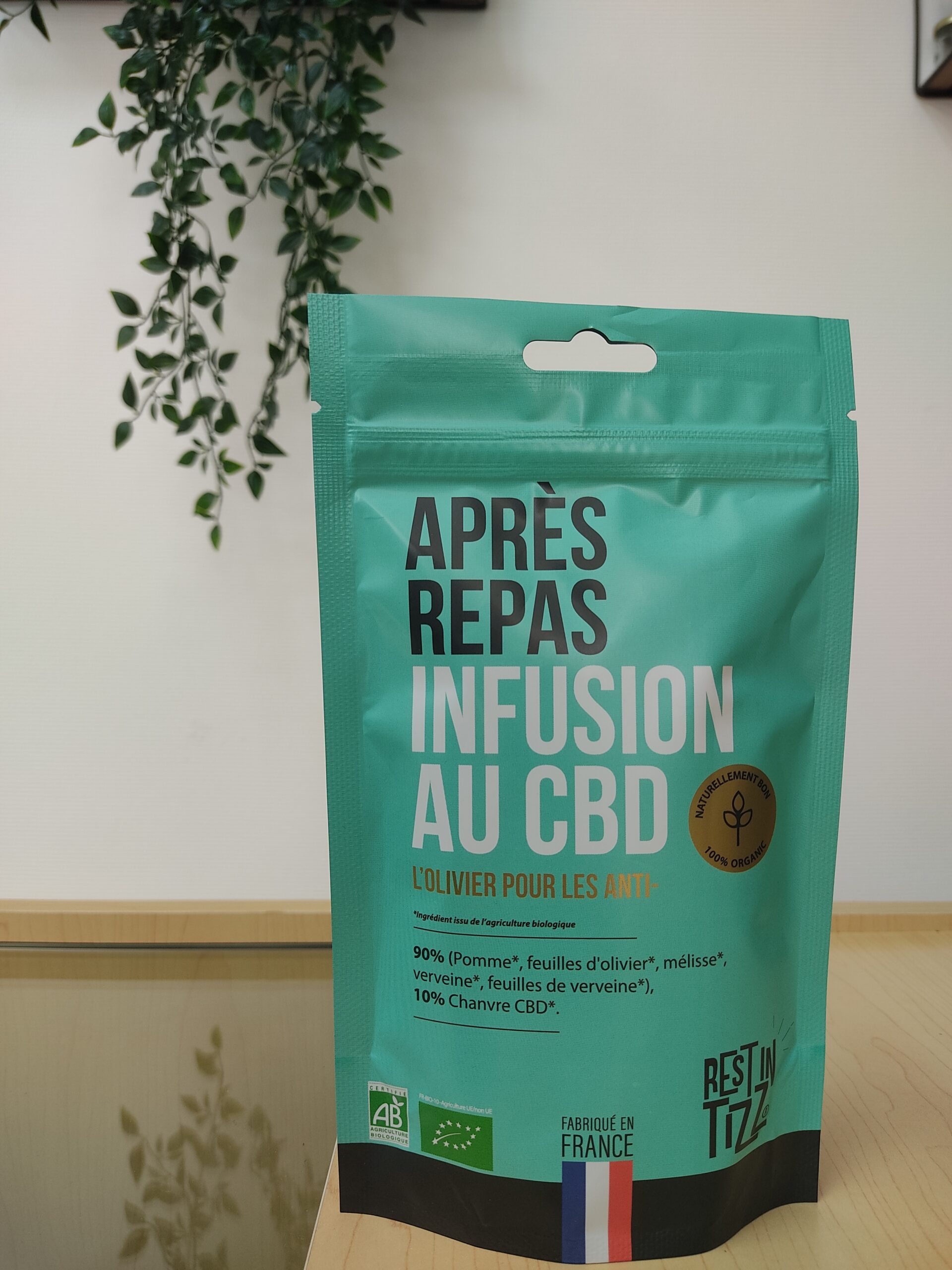 Tisane CBD après repas recto Tisane CBD Après-repas
