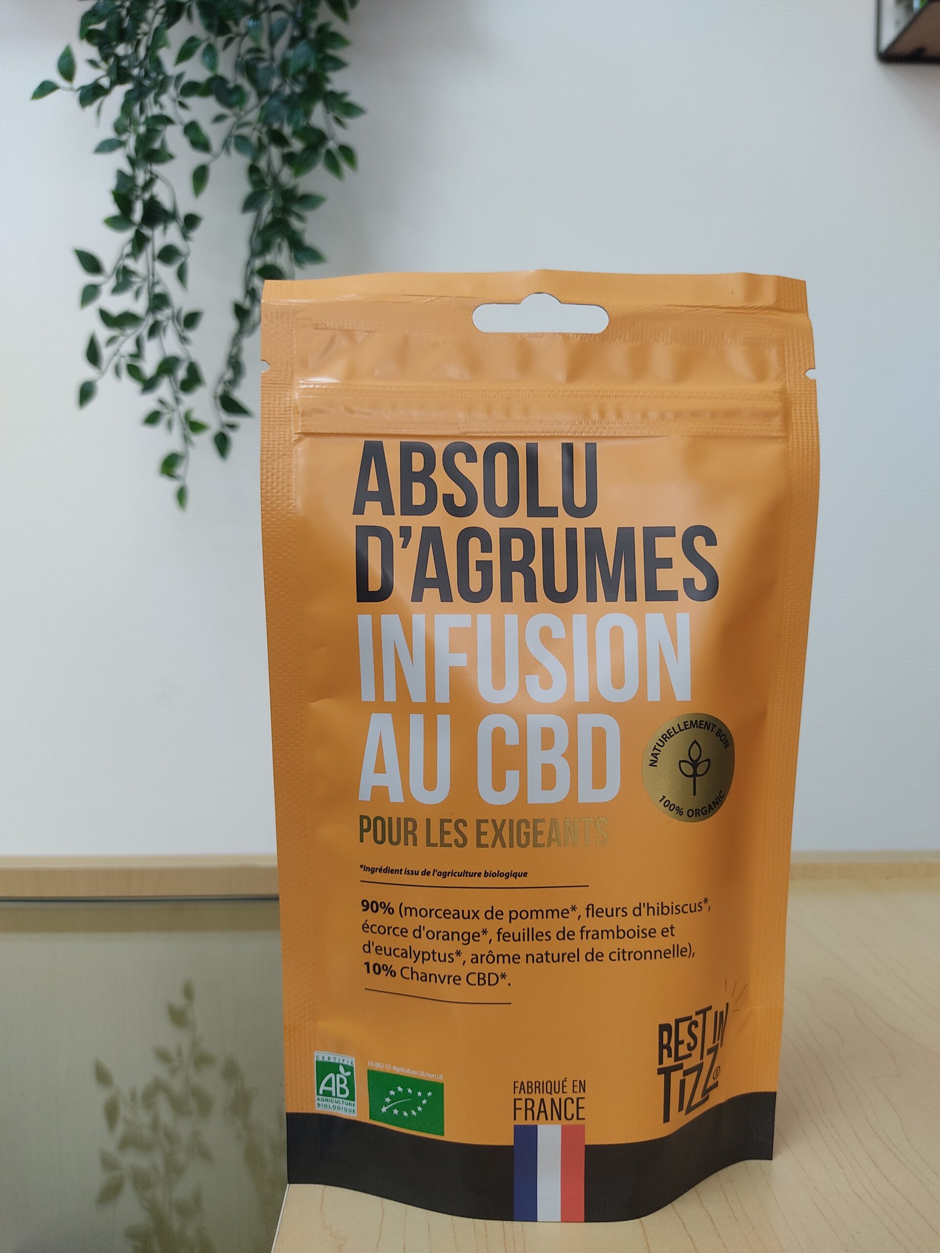 tisane CBD absolu recto Tisane CBD Absolu d'agrumes recto