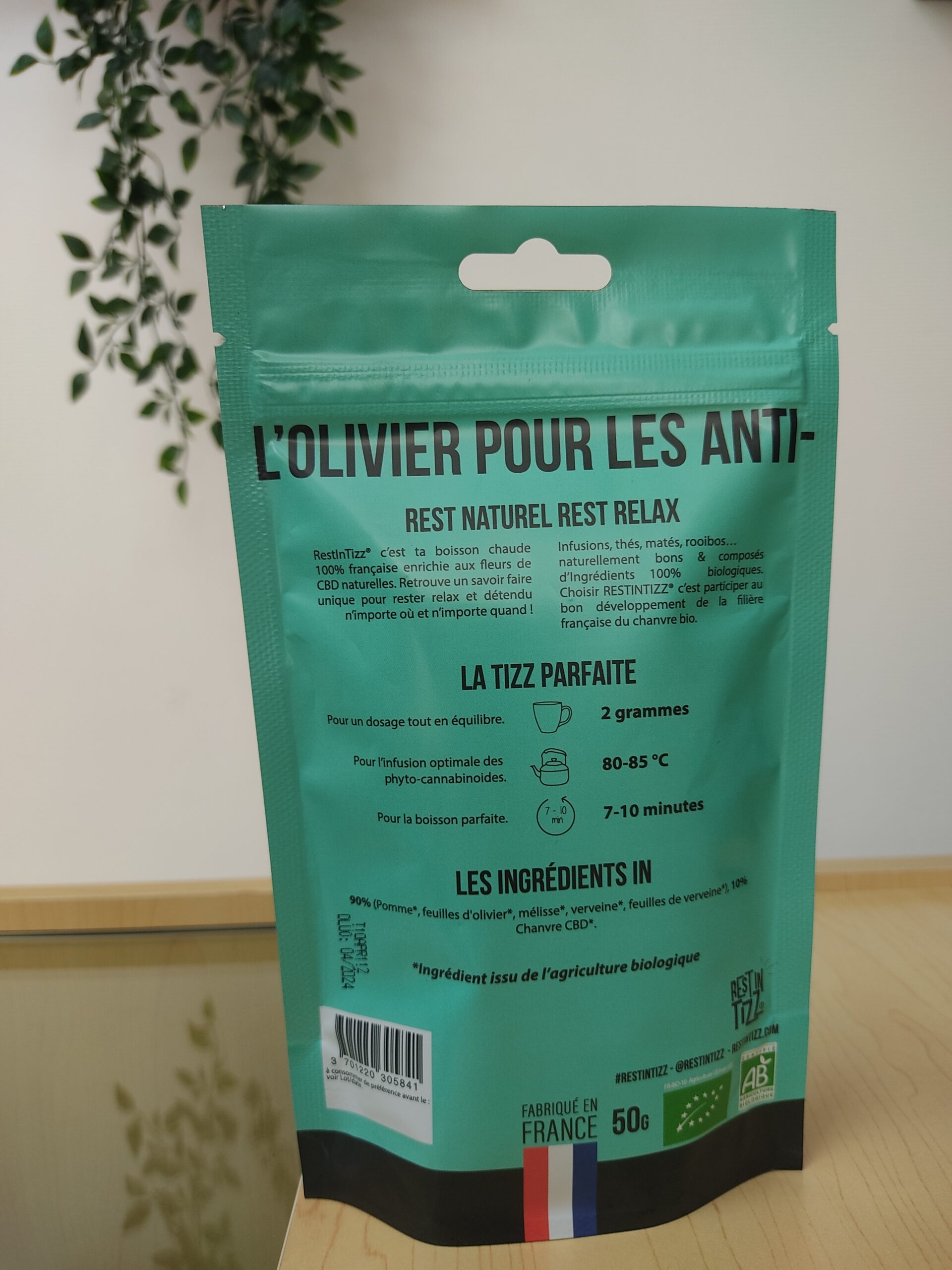 tisane CBD après repas verso Tisane CBD Après-repas